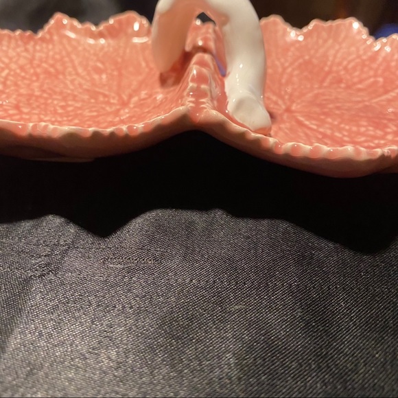 NEUWIRTH Portugal PINK MAPLE LEAF 2- Sided Dish - Picture 5 of 11